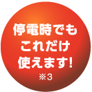 停電時でもこれだけ使えます！※1